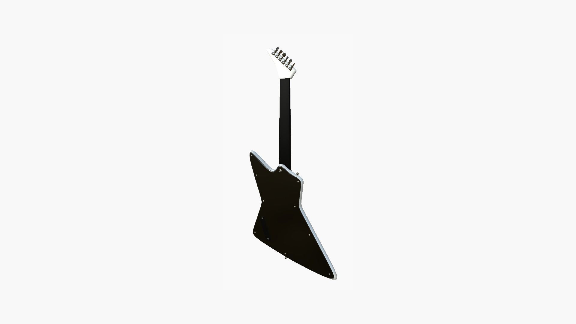 Electric Guitar F03 Black - Music Instrument Design Low-poly 3D model_2