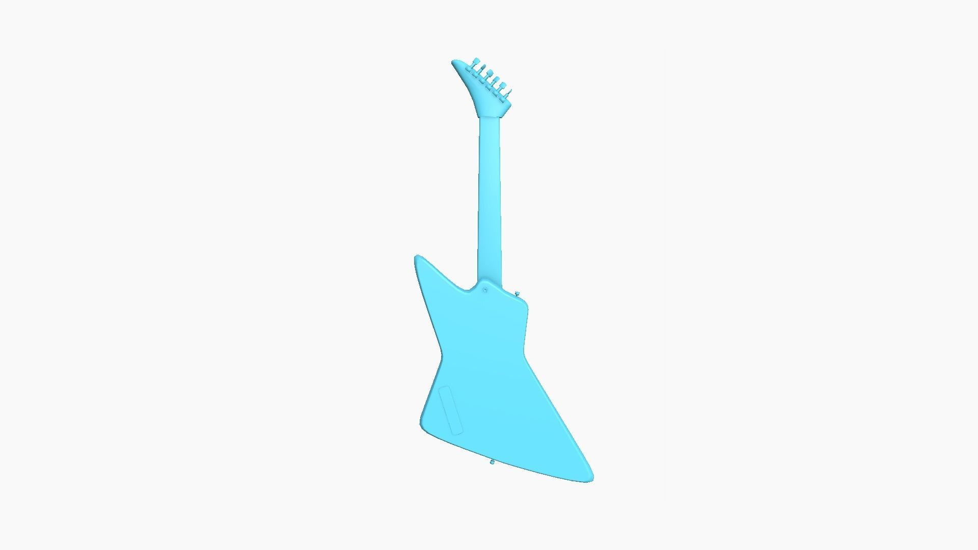 Electric Guitar F03 Black - Music Instrument Design Low-poly 3D model_8