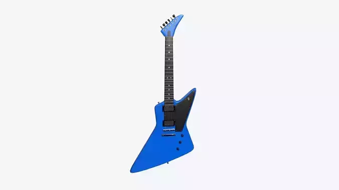 Electric Guitar F05 Dark Blue - Music Instrument Design Low-poly 3D model