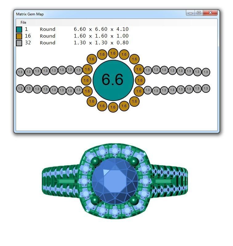 Ring237 halo diamond engagement ring gold 3D print model_6