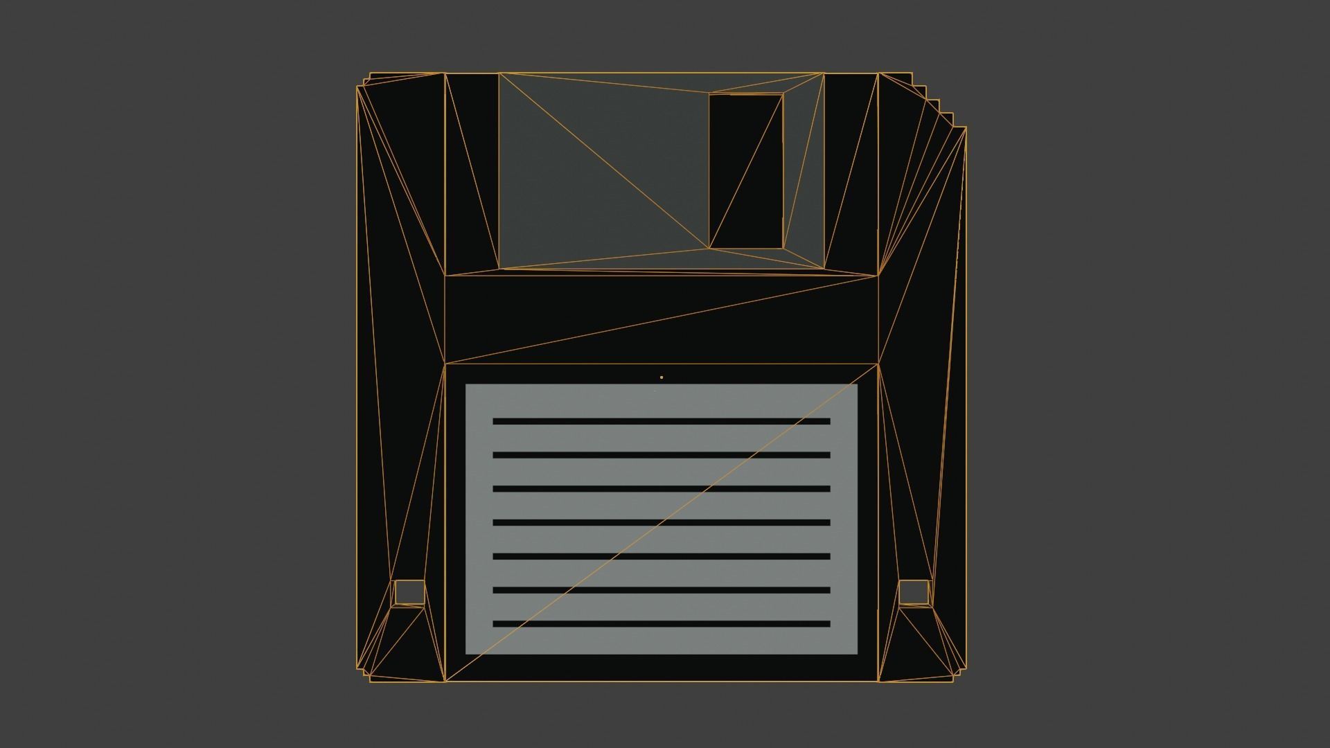Voxel Black Floppy Disk MagicaVoxel Low-poly 3D model_1