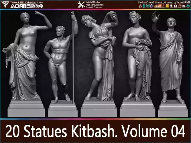 20 Statues Kitbash Vol 04