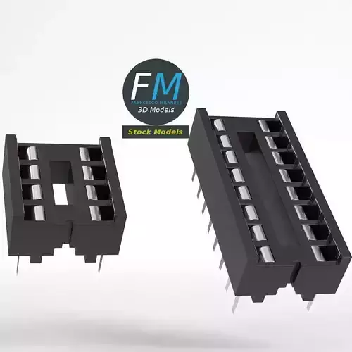IC DIP sockets 3D model