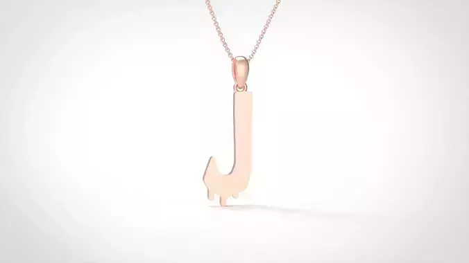 Model 752 Blood J Initial Pendant 3D print model