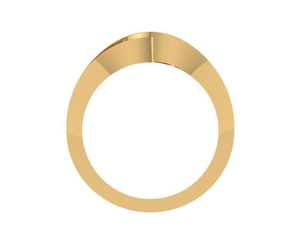 Ring238 gold ring with diamonds 3D print model_2