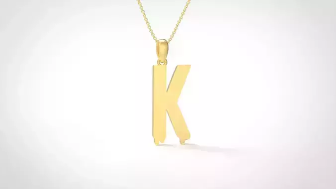 Model 753 Blood K Initial Pendant 3D print model