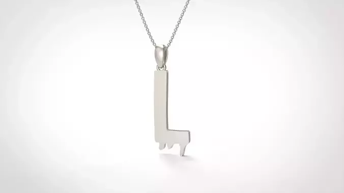 Model 754 Blood L Initial Pendant 3D print model