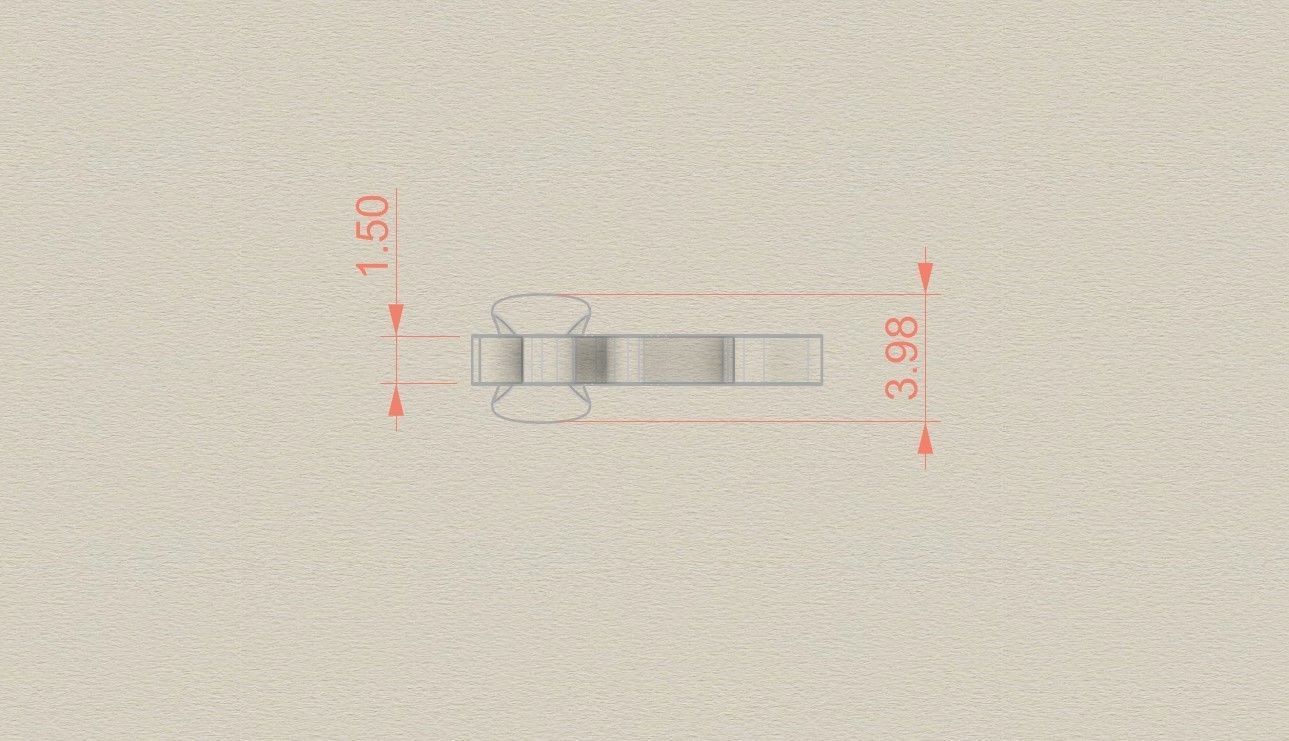 Model 754 Blood L Initial Pendant 3D print model_7