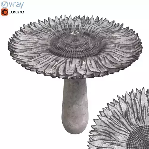 Sunflower Bird Bath Fountain