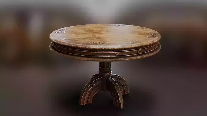 Victorian Round Wood Table