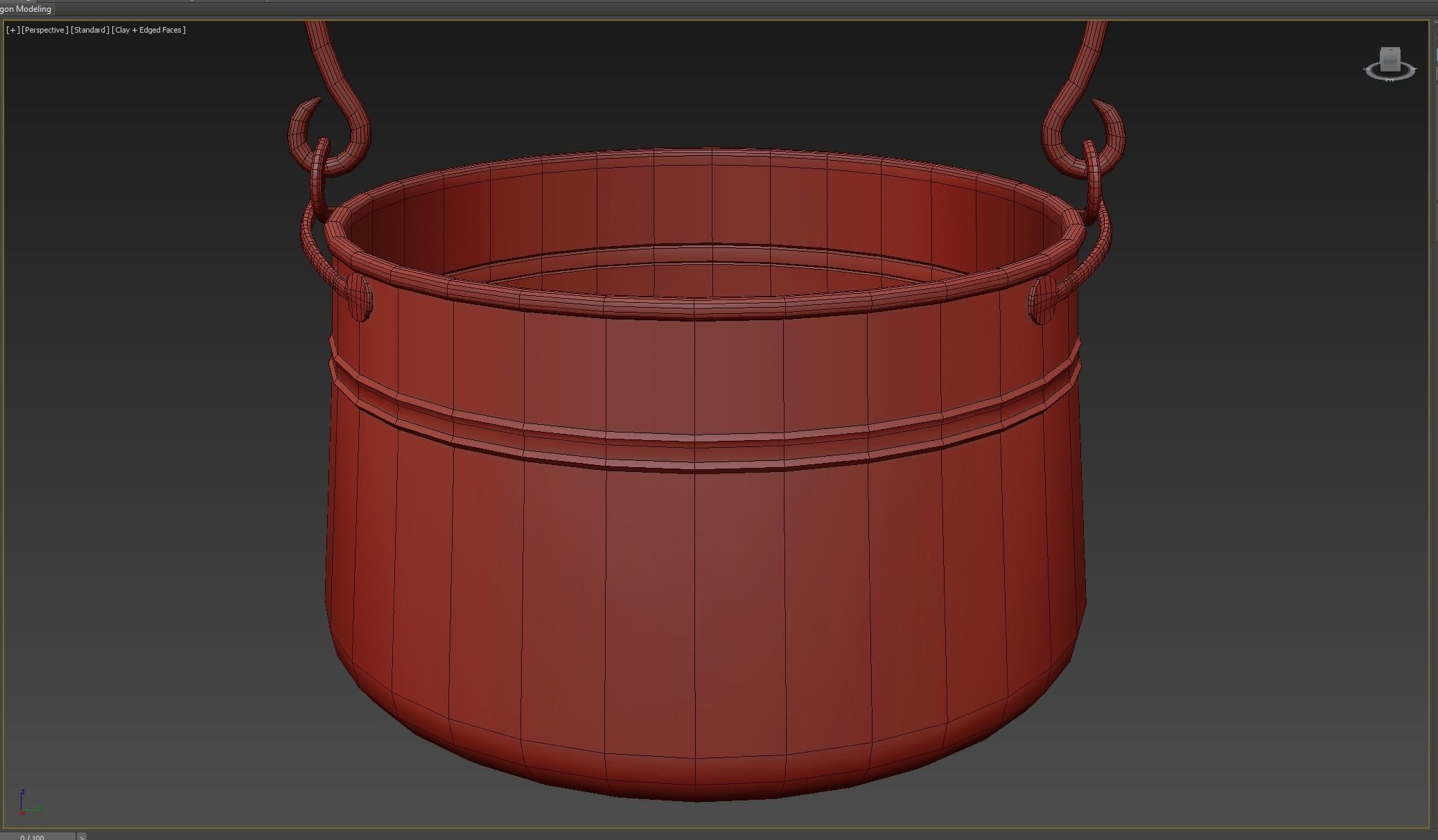Witchs Cauldron Low-poly 3D model_5