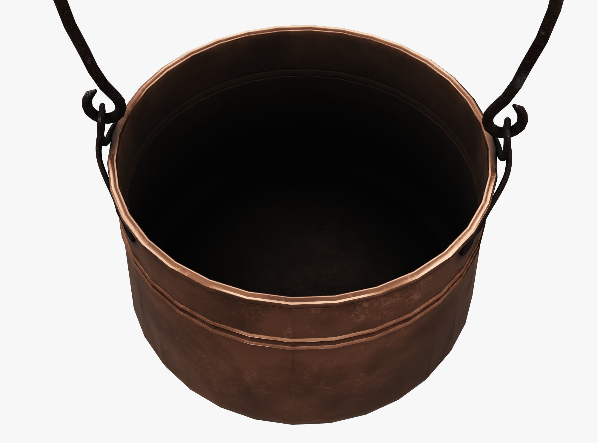 Witchs Cauldron Low-poly 3D model_2