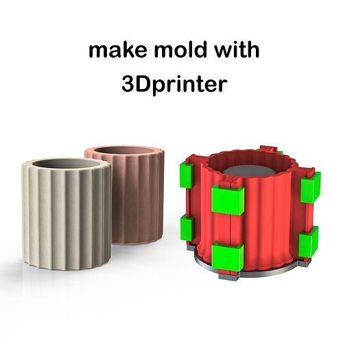 mold2 make with 3dprinter 3D print model