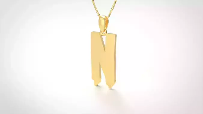 Model 756 Blood N Initial Pendant 3D print model