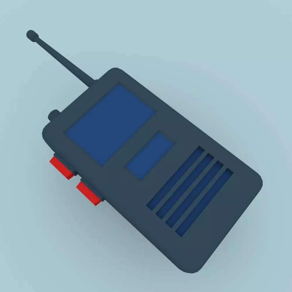Walkie Talkie Low-poly 3D model_0