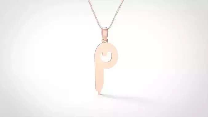 Model 758 Blood P Initial Pendant 3D print model