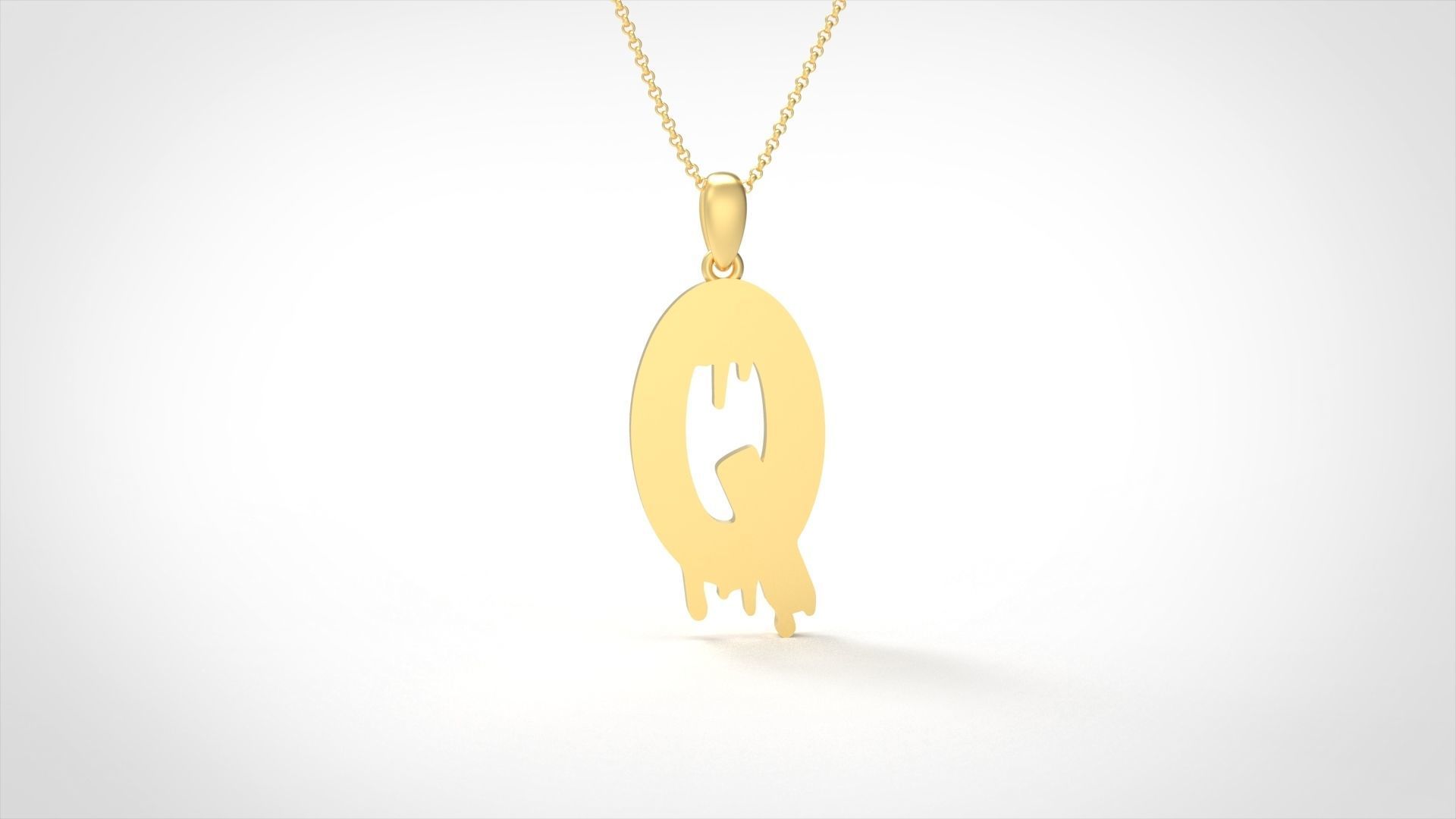 Model 759 Blood Q Initial Pendant 3D print model_1