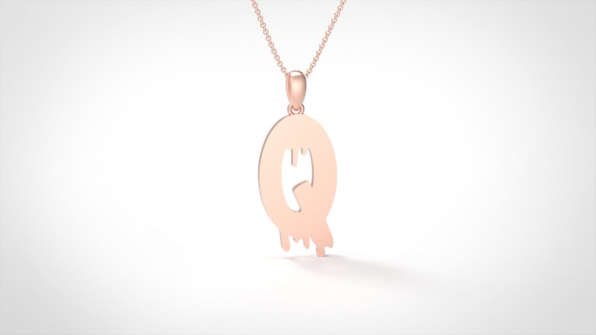 Model 759 Blood Q Initial Pendant 3D print model_2