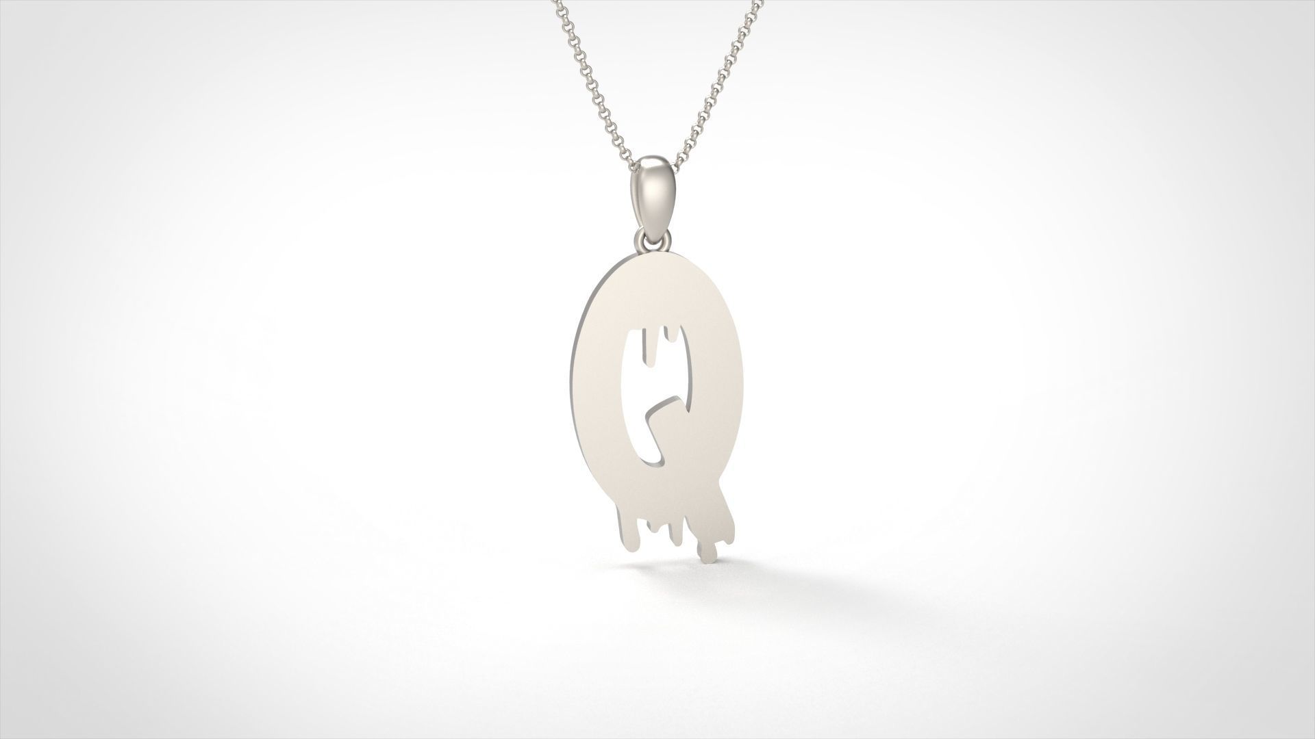 Model 759 Blood Q Initial Pendant 3D print model_4