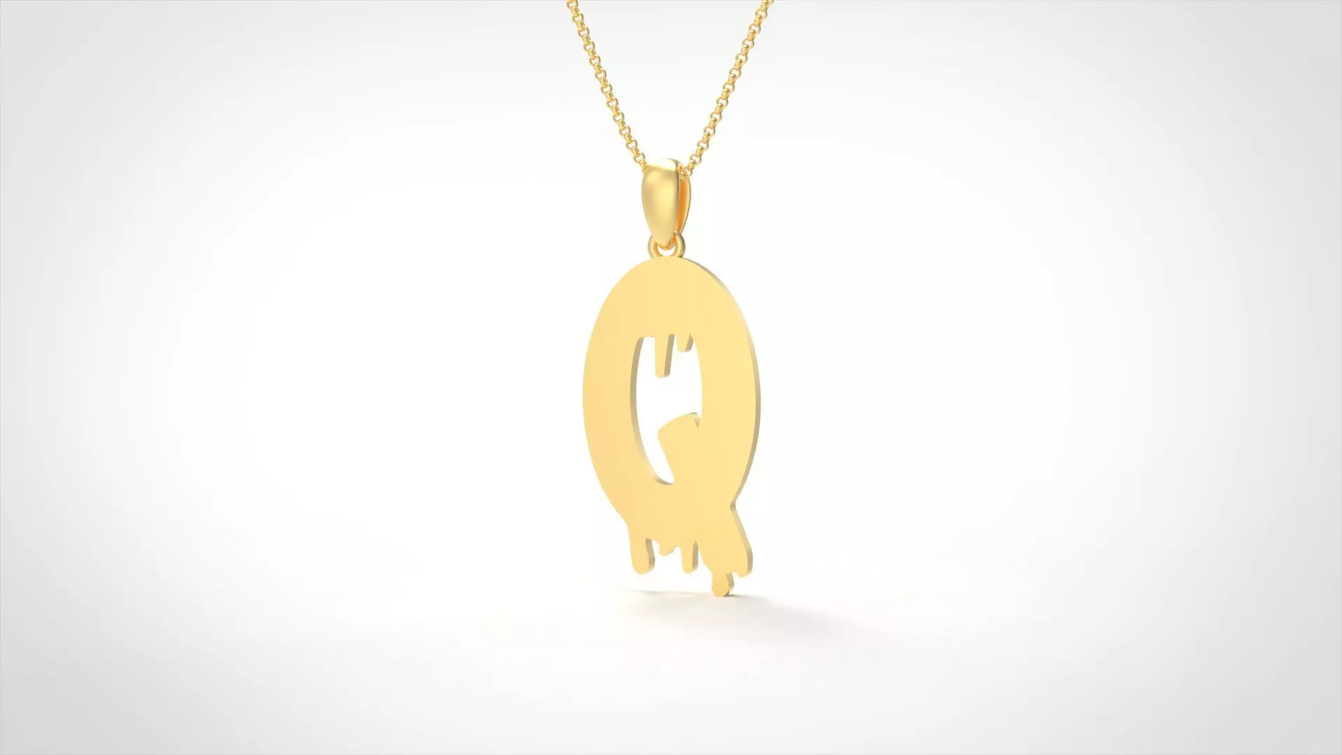 Model 759 Blood Q Initial Pendant 3D print model_0