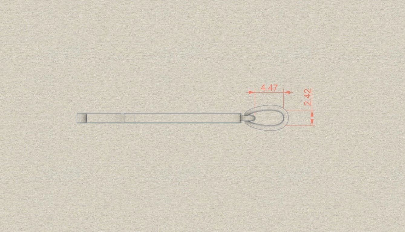 Model 759 Blood Q Initial Pendant 3D print model_8