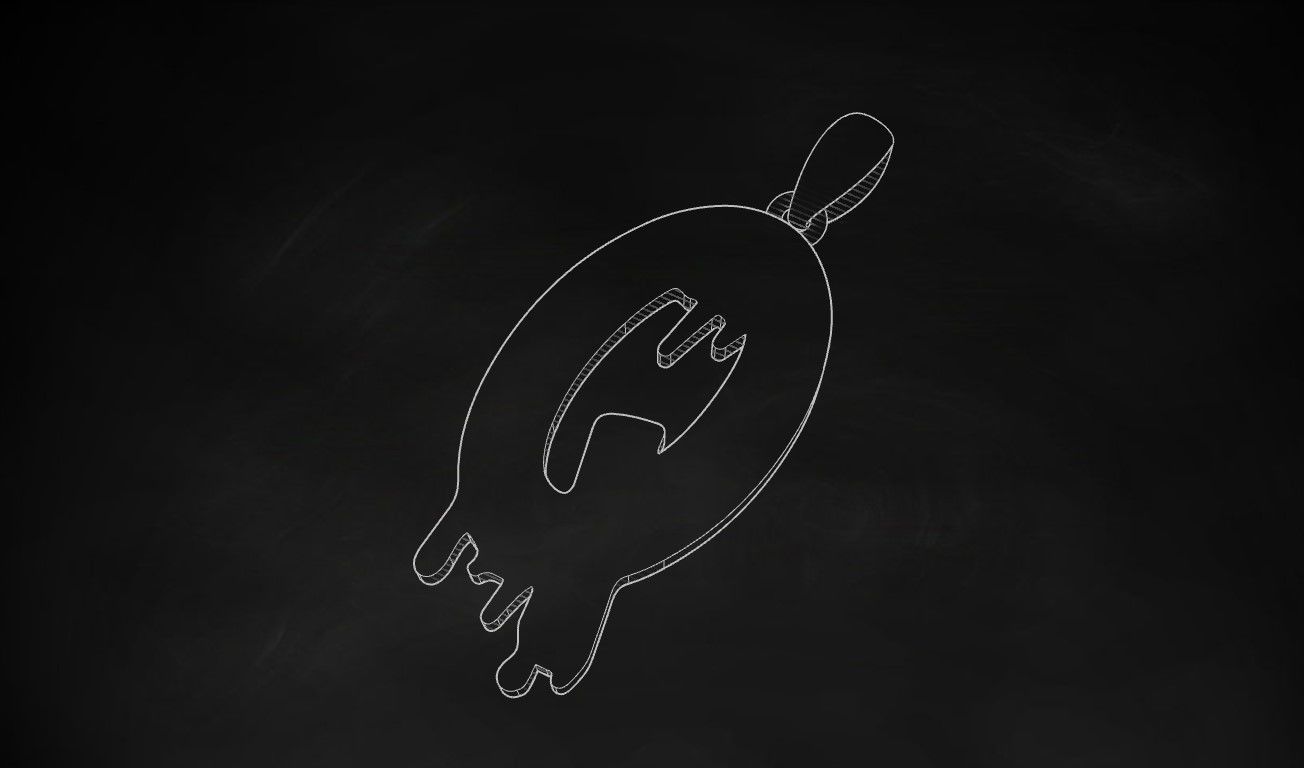 Model 759 Blood Q Initial Pendant 3D print model_9