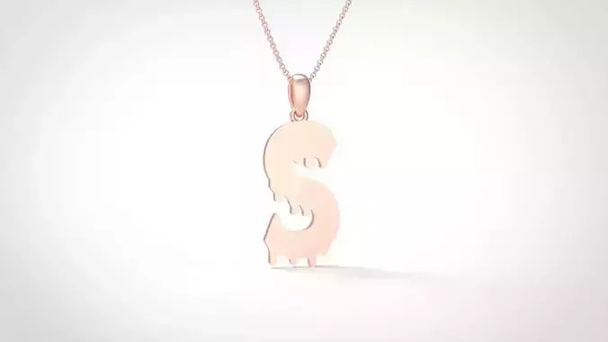 Model 761 Blood S Initial Pendant 3D print model