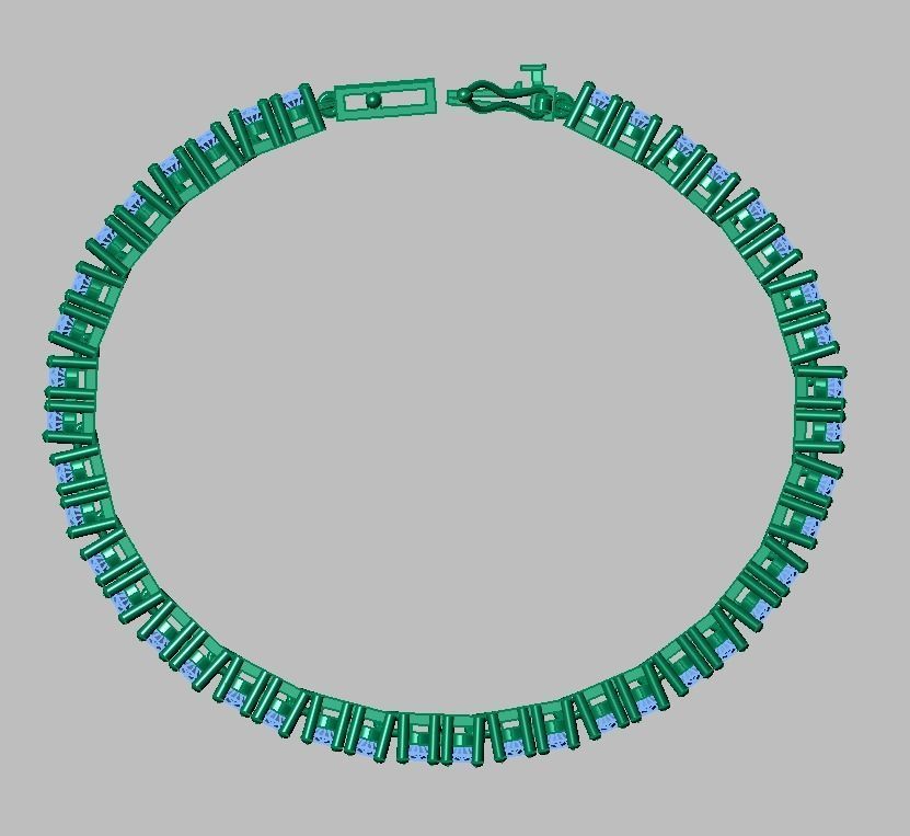 Exclusive Bracelet model 3D printable model 0009 3D print model_18