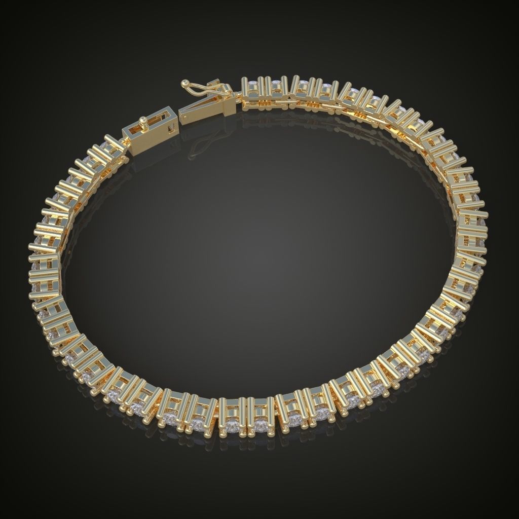 Exclusive Bracelet model 3D printable model 0009 3D print model_10