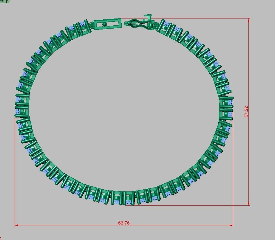 Exclusive Bracelet model 3D printable model 0009 3D print model_19