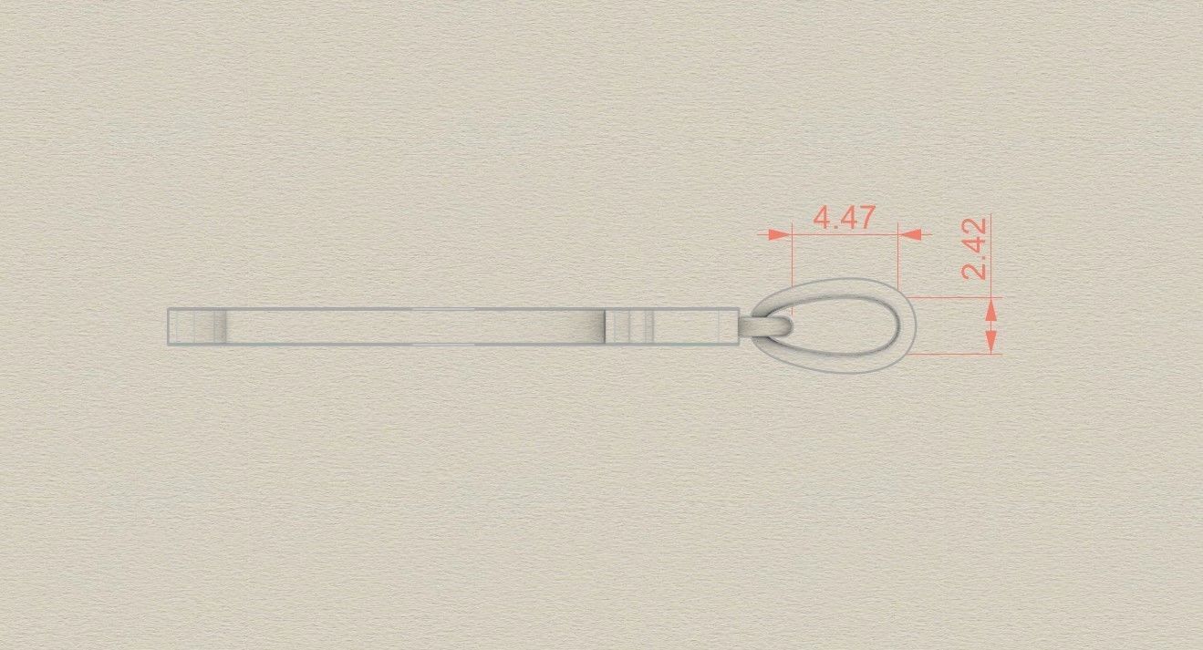 Model 762 Blood T Initial Pendant 3D print model_7