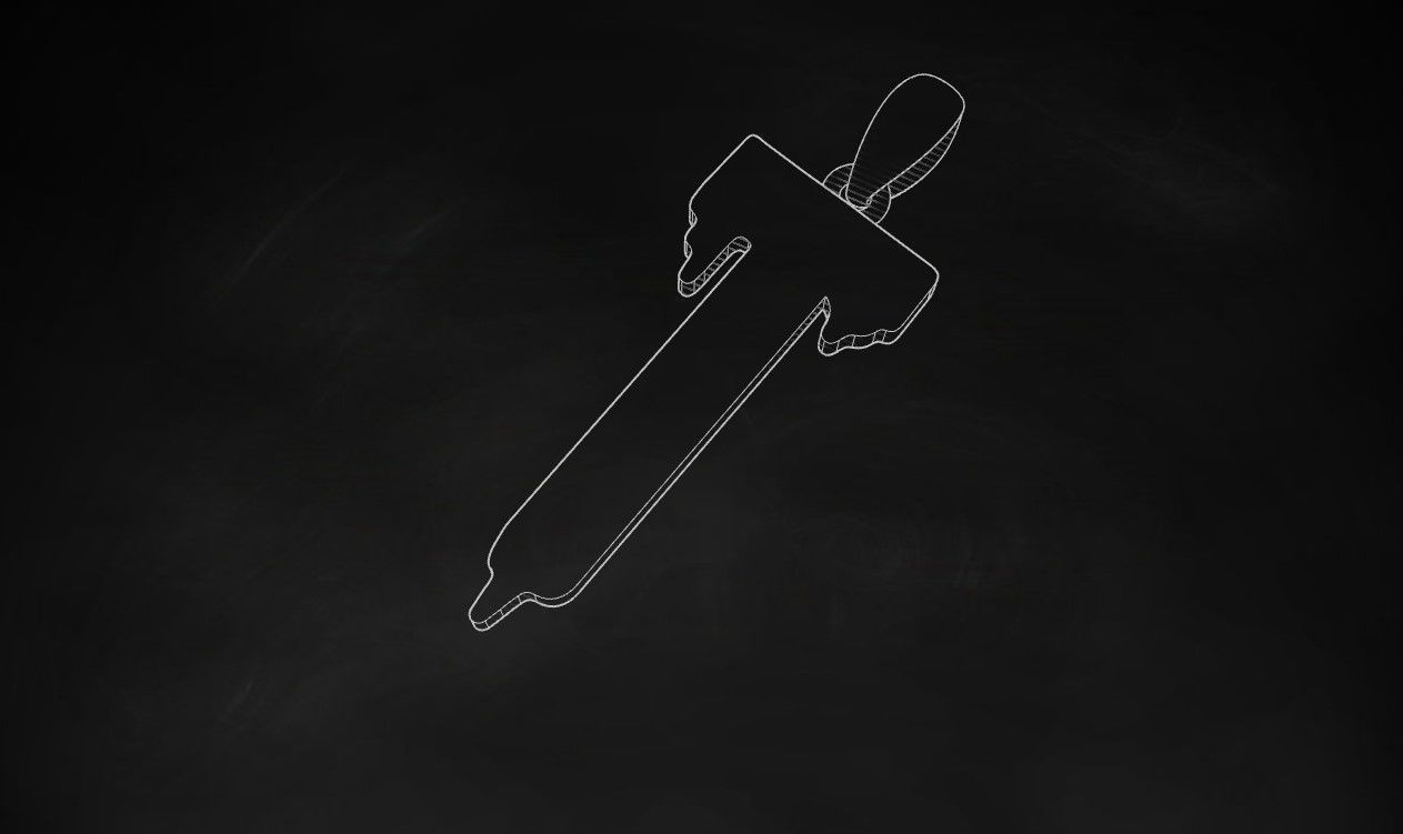 Model 762 Blood T Initial Pendant 3D print model_9