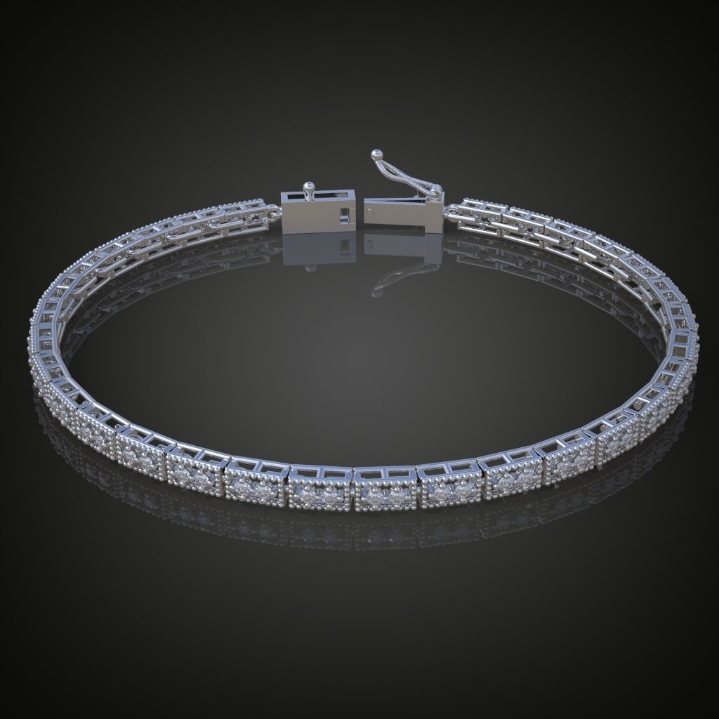 Exclusive Bracelet model 3D printable model 0010 3D print model_10