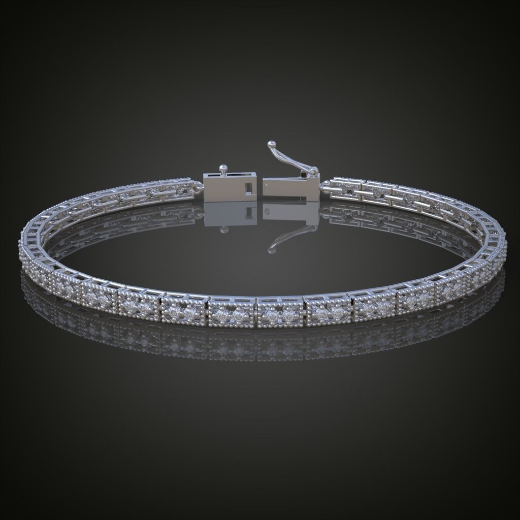 Exclusive Bracelet model 3D printable model 0010 3D print model_8