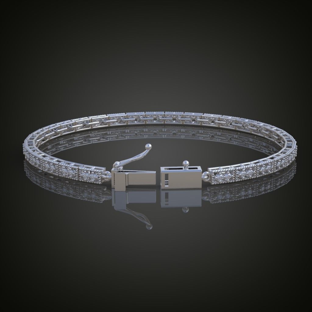 Exclusive Bracelet model 3D printable model 0010 3D print model_3