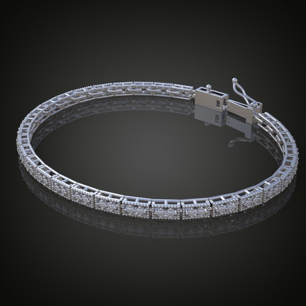 Exclusive Bracelet model 3D printable model 0010 3D print model_5