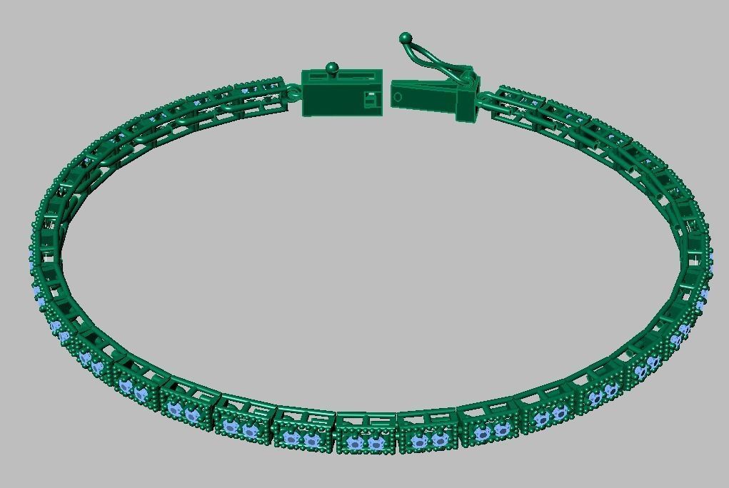 Exclusive Bracelet model 3D printable model 0010 3D print model_17