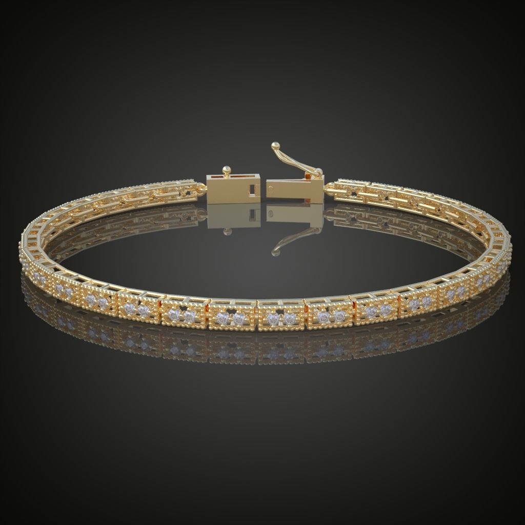 Exclusive Bracelet model 3D printable model 0010 3D print model_7