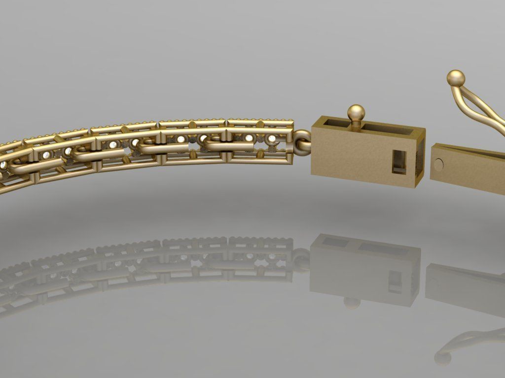 Exclusive Bracelet model 3D printable model 0010 3D print model_14