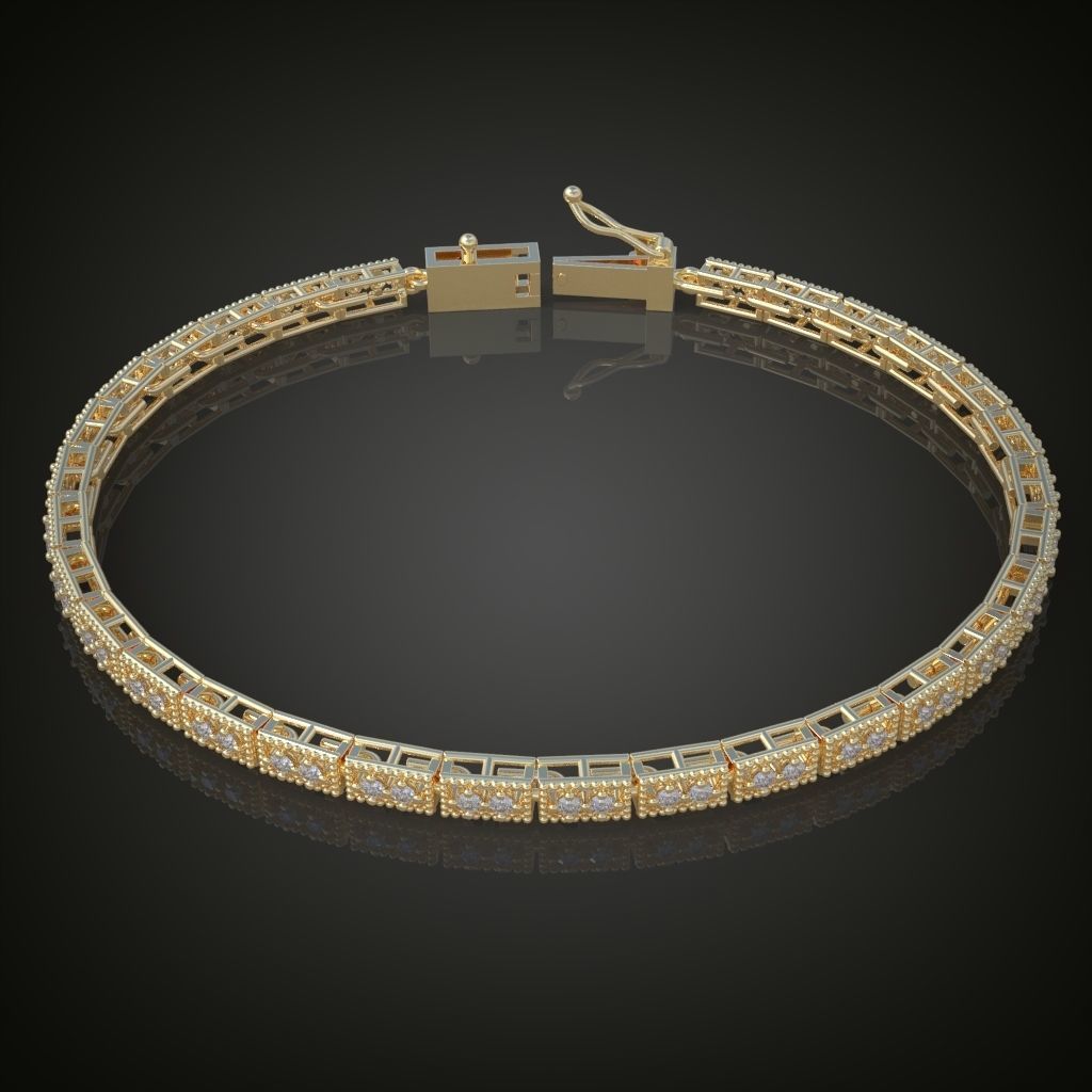 Exclusive Bracelet model 3D printable model 0010 3D print model_12