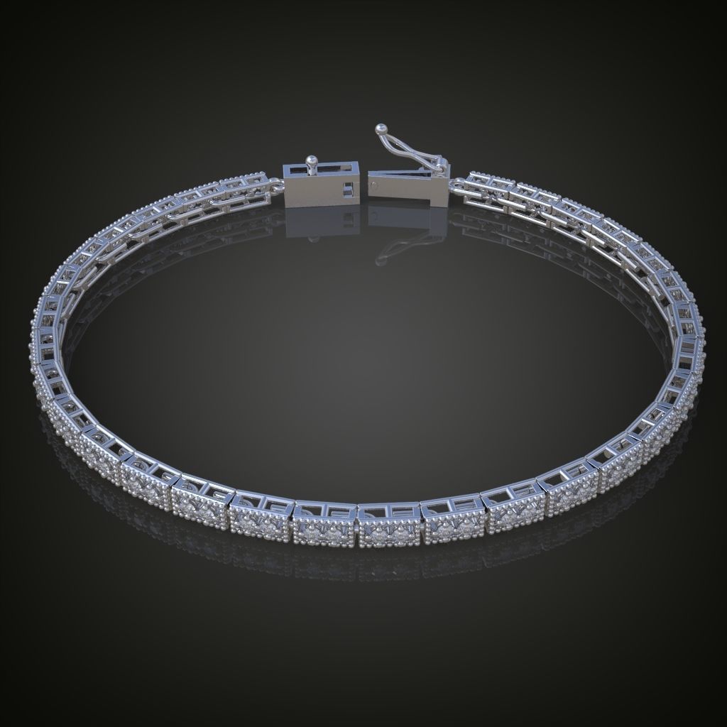 Exclusive Bracelet model 3D printable model 0010 3D print model_13