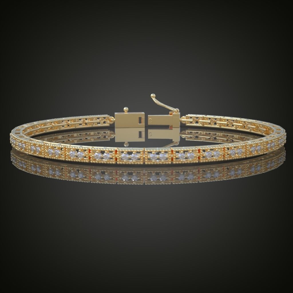 Exclusive Bracelet model 3D printable model 0010 3D print model_1