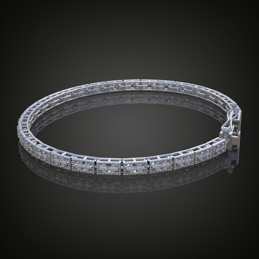 Exclusive Bracelet model 3D printable model 0010 3D print model_4