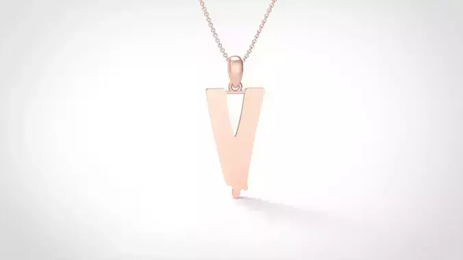 Model 764 Blood V Initial Pendant