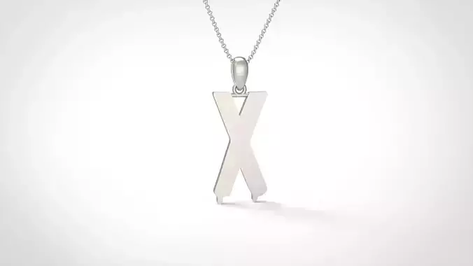 Model 766 Blood X Initial Pendant