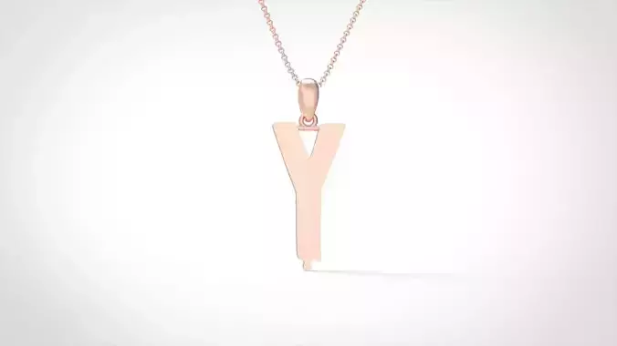 Model 767 Blood Y Initial Pendant