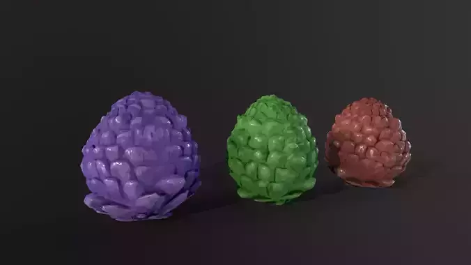 Stylized fantasy dragon or magic creature eggs PBR asset 