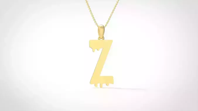 Model 768 Blood Z Initial Pendant 3D print model