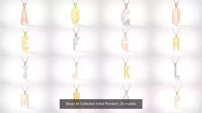  Blood All Collection Initial Pendant 