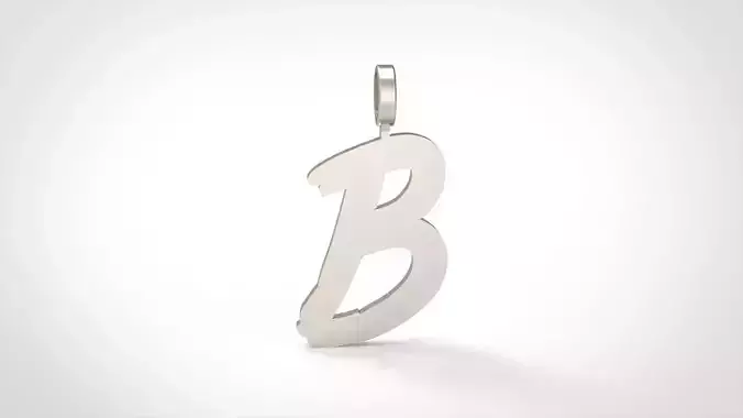 Model 770 Initial B Letter Pendant 3D print model